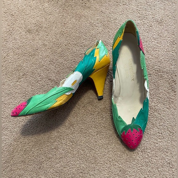 Rare Vintage Strawberry, Paradox by Zalo Heels. Size 6 1/2 - Picture 2 of 9